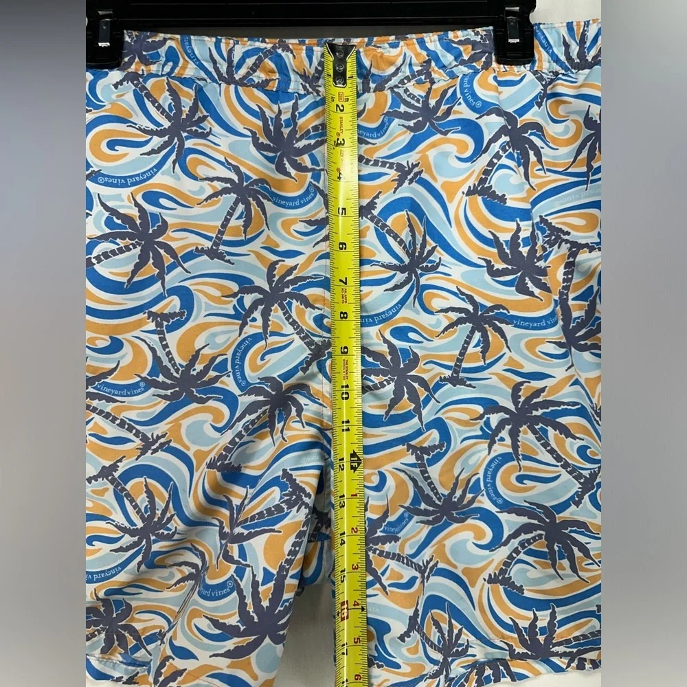 Vineyard Vines Swim Trunks Palm Trees & Waves Logo Mens Size‎ XL